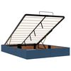 vidaXL Bed poef met matras en LED's stof 140x190 cm blauw