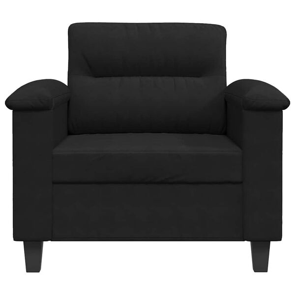 vidaXL Fauteuil 60 cm microvezelstof zwart