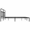 vidaXL Bedframe met hoofdbord metaal zwart 200x200 cm