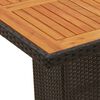 vidaXL Tuintafel met acaciahouten blad 240x90x75 cm poly rattan zwart