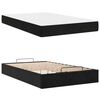 vidaXL Bedframe met matras met opslag Zwart 120 x 190 cm Fluweel