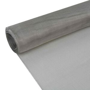 vidaXL Draadhekken 100 x 500 cm Mesh RVS 201 zilver