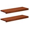vidaXL Trapmatten 2 st Bruin 70 x 25 x 2 cm Massief beukenhout