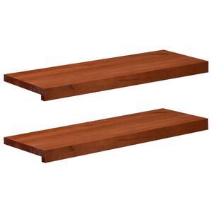 vidaXL Trapmatten 2 st Bruin 70 x 25 x 2 cm Massief beukenhout