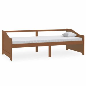 vidaXL Bedbank 3-zits massief grenenhout honingbruin 90x200 cm