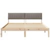 vidaXL Bedframe Bruin en taupe 160 x 200 cm Massief grenenhout