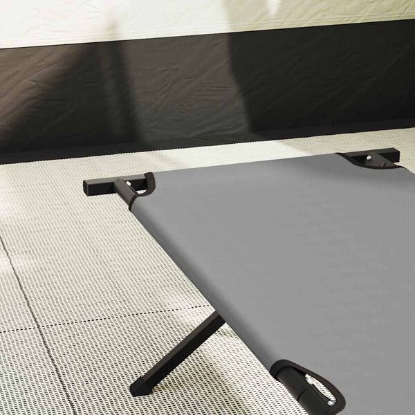 vidaXL Opvouwbaar Camping Bed 2 pcs Grijs 193 x 69 x 45 cm Oxford stof