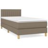 vidaXL Boxspring met matras stof taupe 80x200 cm