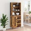 vidaXL Hoge kast met lade 2 pcs Oudhout Bewerkt hout