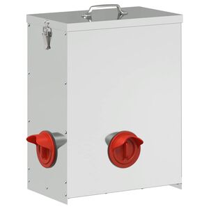 vidaXL Kip voerbak Zilver 32,5 x 20,5 x 43 cm Gegalvaniseerd staal