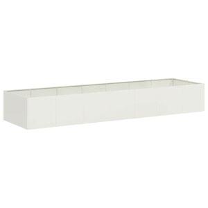 vidaXL Plantenbak 280x80x40 cm staal wit