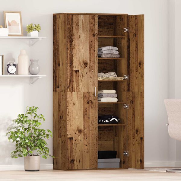 vidaXL Hoogboard Oud Hout 80 x 35 x 180 cm Bewerkt hout