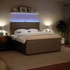 vidaXL Boxspring met matras fluweel lichtgrijs 180x200 cm