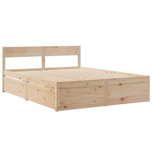 vidaXL Bedframe zonder matras massief grenenhout 160x200 cm