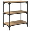 vidaXL Boekenkast 3-laags 60 x 33 x 70,5 cm Gemonteerd hout en ijzer