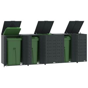 vidaXL Containerberging 5 containers 345x79x117 cm staal antraciet