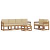 vidaXL Buiten bankenset 7 pcs Natuurlijk en Beige Massief Acaciahout