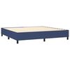 vidaXL Boxspring met matras stof blauw 200x200 cm