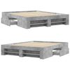 vidaXL Bedframe bewerkt hout betongrijs 150x200 cm