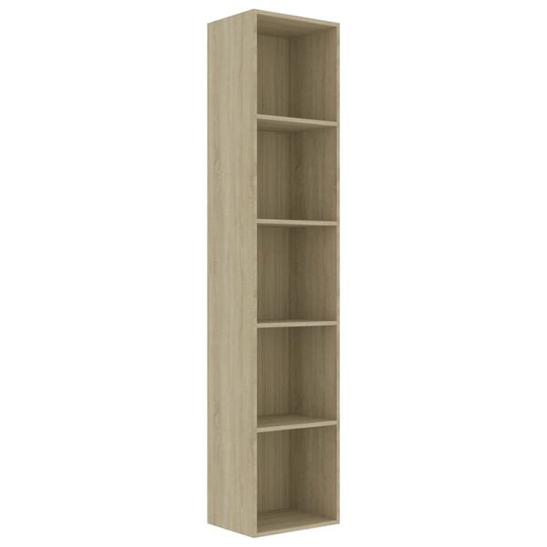 vidaXL Boekenkast 40x30x189 cm bewerkt hout sonoma eikenkleurig