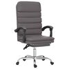 vidaXL Massage Relaxfauteuil voor op kantoor grijs kunstleer
