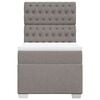 vidaXL Boxspring met matras stof taupe 90x190 cm