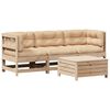 vidaXL 4-delige Loungeset massief grenenhout