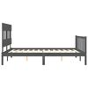 vidaXL Bedframe met hoofdbord massief hout grijs