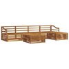 vidaXL Buiten bankenset 6 pcs Naturel