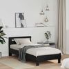 vidaXL Bedframe met hoofdeinde Zwart Eiken 98.5 x 200 cm Bewerkt hout