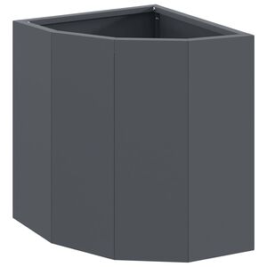 vidaXL Hoek Plantbak Antraciet 30 x 30 x 35 cm Staal