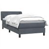 vidaXL Boxspring met matras fluweel donkergrijs 80x210 cm
