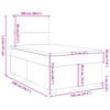 vidaXL Boxspring met matras stof blauw 120x200 cm
