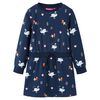 vidaXL Kinderjurk met lange mouwen 140 marineblauw