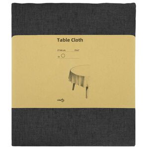 vidaXL Tafelkleed 5 st Rond Donkergrijs &Oslash; 160 cm