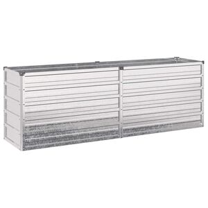 vidaXL Verhoogd Tuinbed Zilverkleurig 160 x 40 x 55 cm gegalvaniseerd