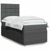 vidaXL Boxspring met matras stof donkergrijs 100x200 cm