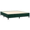 vidaXL Boxspring met matras en LED fluweel donkergroen 180x200 cm