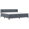 vidaXL Boxspringbed met matras Donkergrijs 200 x 200 cm Fluweel