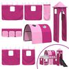 vidaXL Loftbed voor Kids Wit en Roze 99,5 x 200 cm Metaal