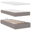 vidaXL Ottoman bed met matras 80x200cm stof taupe
