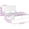 vidaXL Opslag bed met hoofdeinde Wit 140 x 200 cm Bewerkt hout