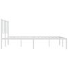 vidaXL Bedframe met hoofdbord metaal wit 180x200 cm