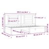 vidaXL Slaapbank zonder matras 90x200 cm massief grenenhout wit