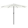 vidaXL Parasol met stalen paal 388x388x248 cm wit