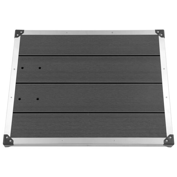 vidaXL Buitendouchebak 80x62 cm HKC roestvrij staal grijs