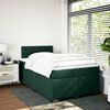vidaXL Boxspring met matras fluweel donkergroen 120x190 cm