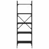 vidaXL Boekenkast Zwart Eiken 56 x 32 x 174 cm Bewerkt hout
