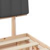 vidaXL Bedframe met Gevoerd Hoofdgedeelte Donkergrijs 140 x 200 cm