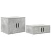vidaXL Opbergkast 2 st Beton Grijs 108 x 41 x 40 cm Bewerkt hout